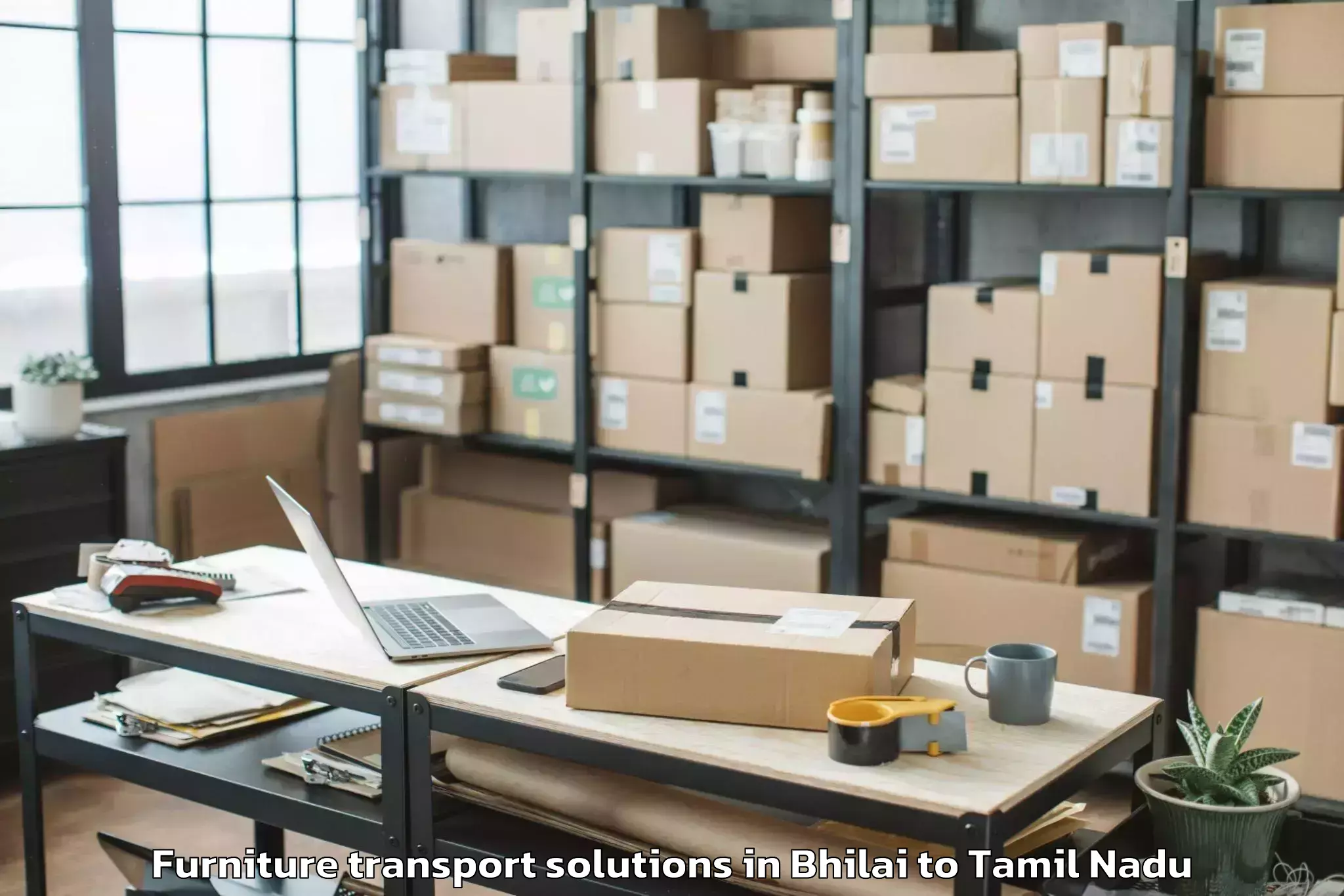 Affordable Bhilai to Thiruporur Furniture Transport Solutions